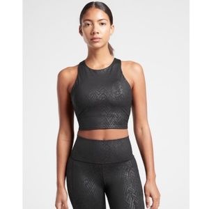 Athleta D-DD Conscious Embossed Crop  Black